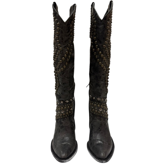 Like New Old Gringo Belinda 18” Boots in Black Size 5 - Picture 3 of 14